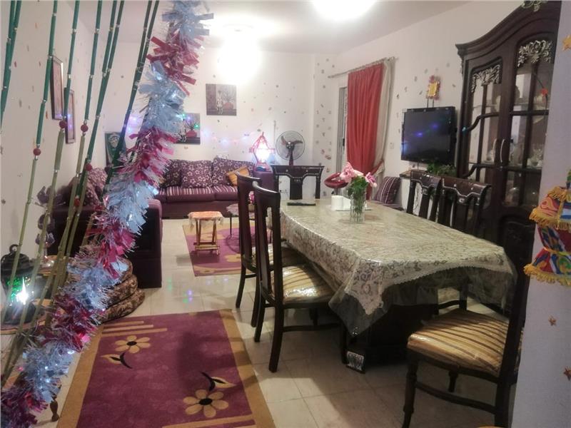 شقة فى مدينتى  123 م2 شرقى للايجار مفروش كود 13297