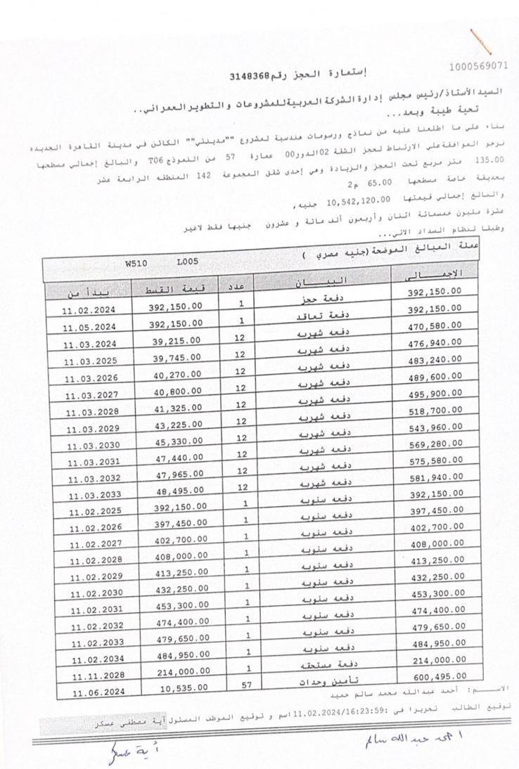 شقة فى مدينتى  135 م2 للبيع تقسيط بحري وشرقي كود 50063