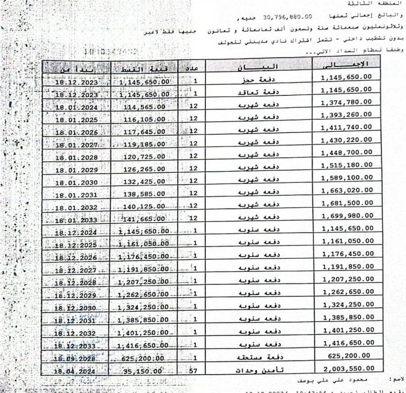فيلا فى مدينتى  338 م2 بحري وشرقي للبيع تقسيط كود 50067