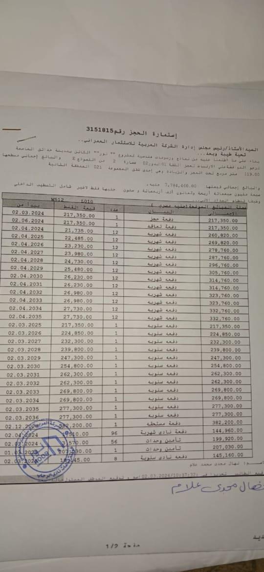 شقة فى مشروع نور - حدائق العاصمة الادارية 119 م2 شرقي وقبلي للبيع تقسيط كود 50802