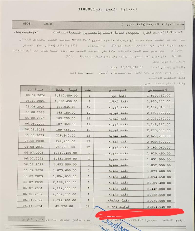 فيلا فى الساحل الشمالى 345 م2 بحرى للبيع تقسيط كود 51897