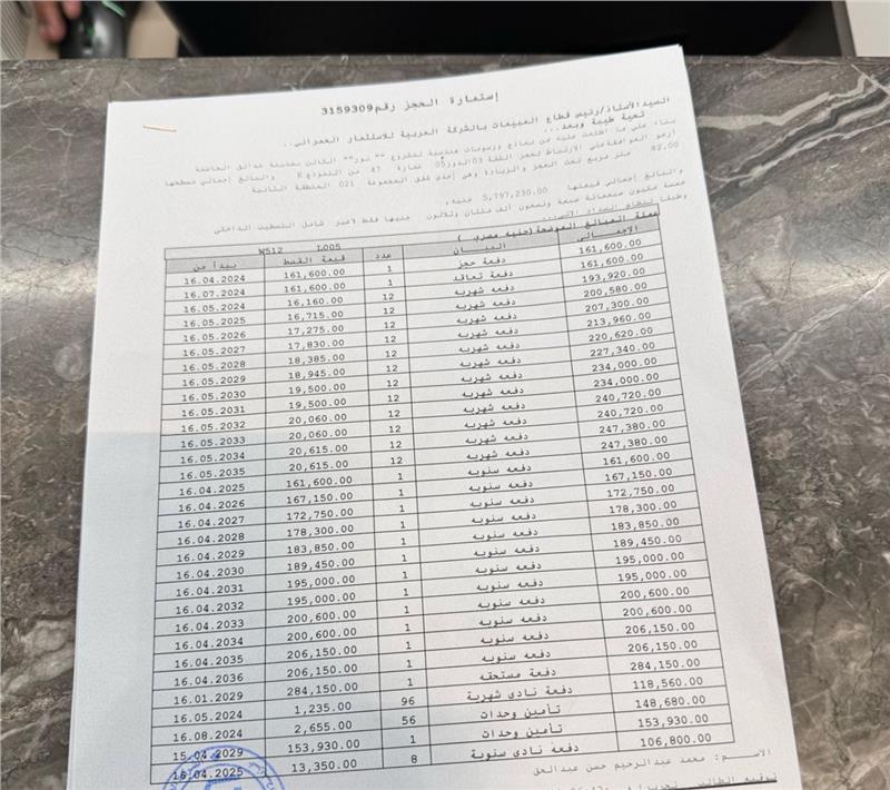 شقة فى مشروع نور - حدائق العاصمة الادارية 82 م2 غربى للبيع تقسيط كود 52910