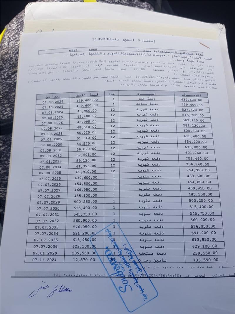 شالية فى ساوث ميد 111 م2 بحرى للبيع تقسيط كود 53180