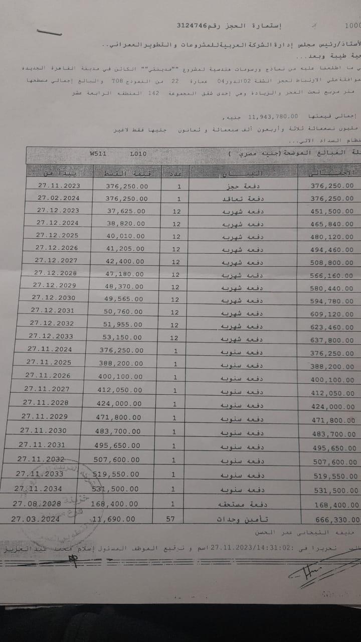 شقة فى مدينتى  200 م2 شرقي وغربي للبيع تقسيط كود 53728