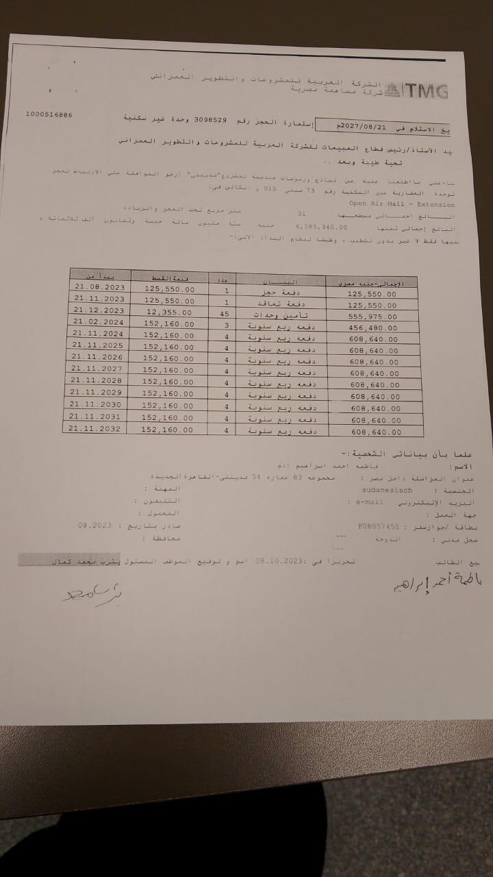 محل تجارى فى مدينتى  31 م2 للبيع تقسيط كود 53916