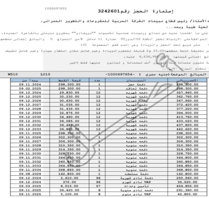 شقة فى مدينتى  64 م2 بحرى للبيع تقسيط كود 54193