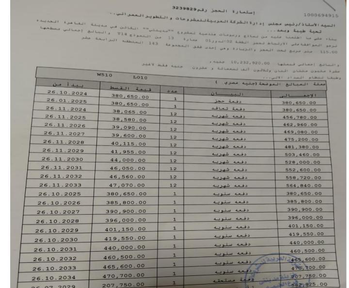 شقة فى مدينتى  115 م2 قبلى للبيع تقسيط كود 54195