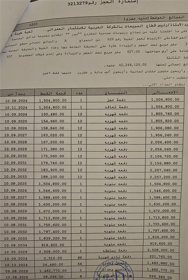 فيلا فى مدينتى  627 م2 بحري وغربي للبيع تقسيط كود 54286