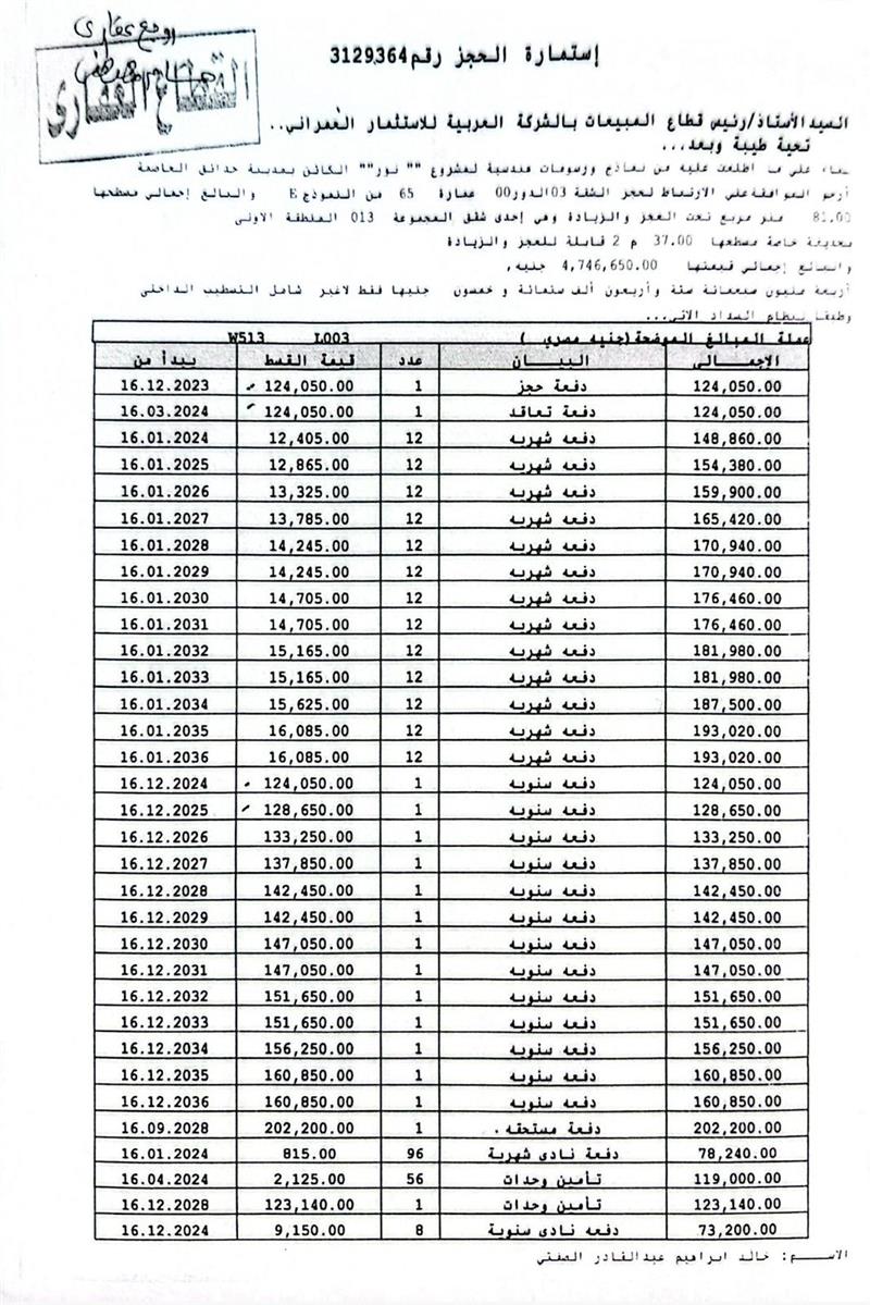 شقة فى مشروع نور - حدائق العاصمة الادارية 81 م2 بحري وشرقي للبيع تقسيط كود 55137