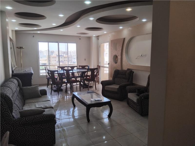 شقة فى مدينتى  124 م2 غربى للايجار مفروش كود 55182