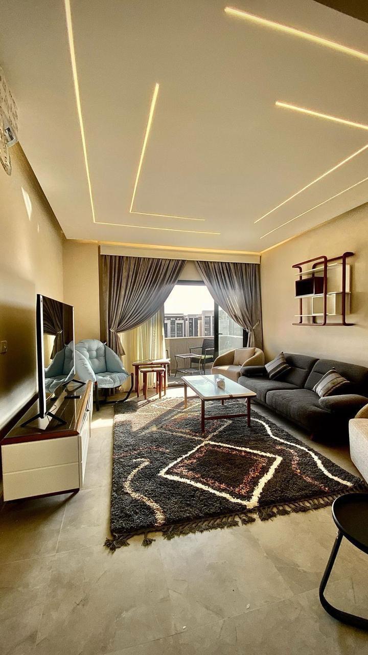 شقة فى مدينتى  105 م2 بحري وغربي للايجار مفروش كود 55188